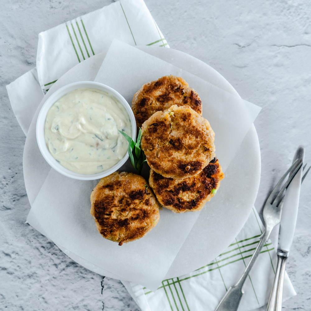 Handmade haddock & leek fishcakes