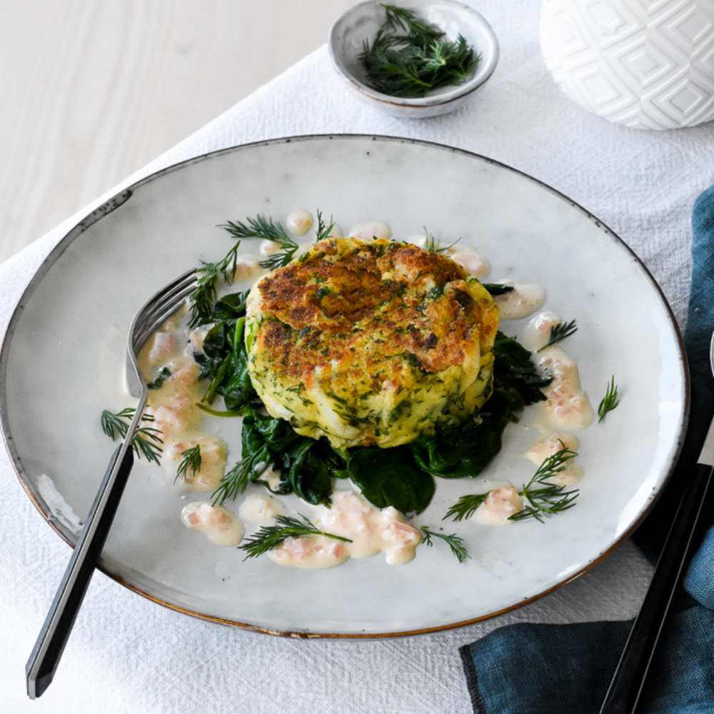 Smoked haddock florentine fishcakes