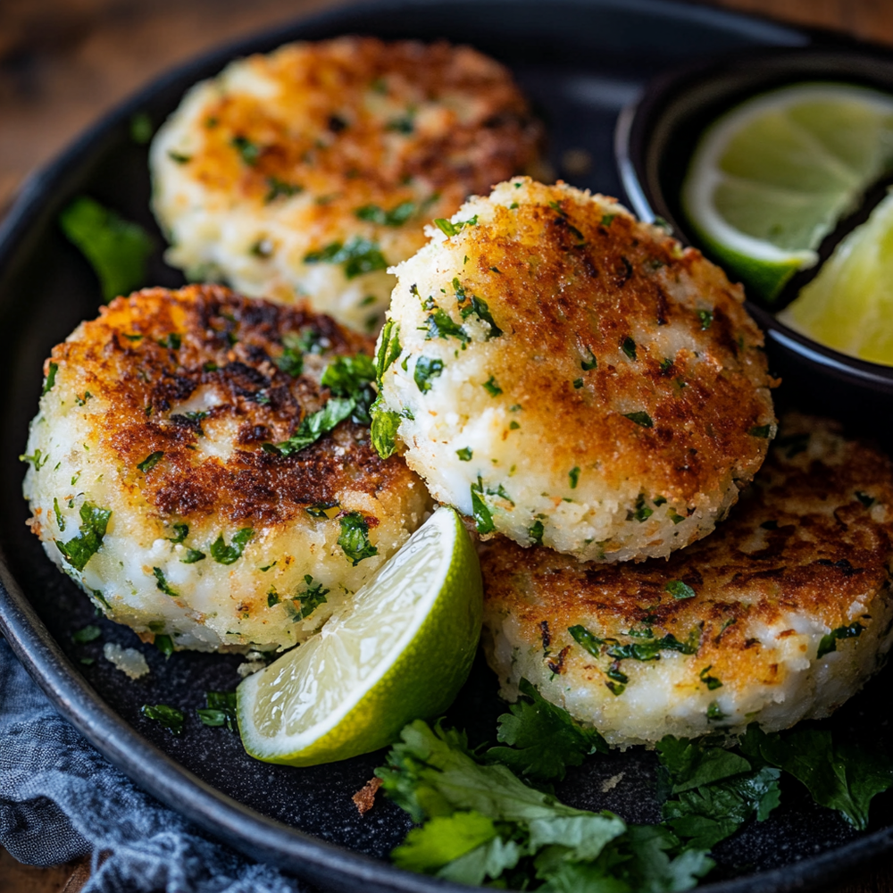 Sea Bass, Cod, Ginger & Lime fishcakes