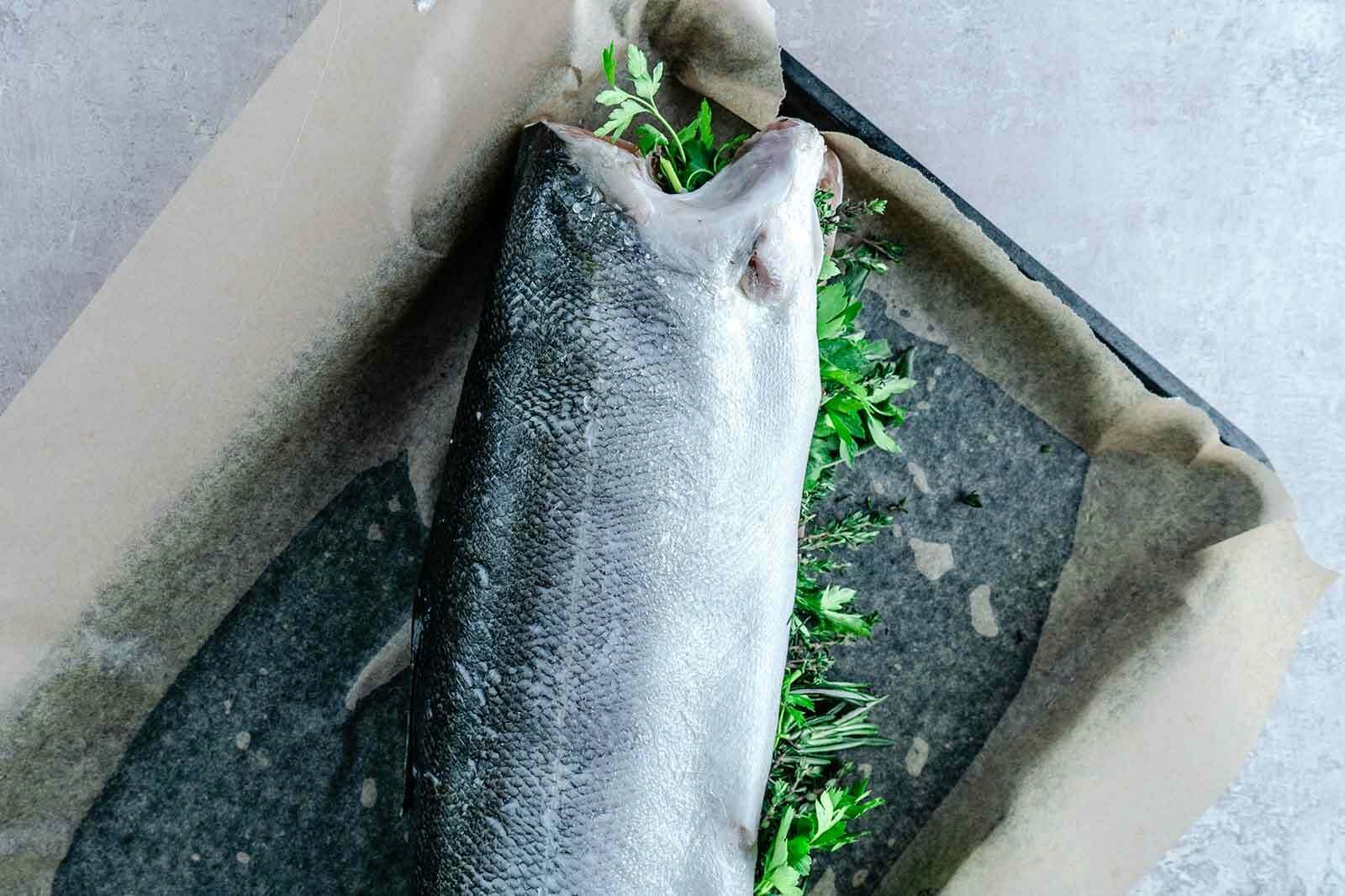 stuffed salmon oven roast